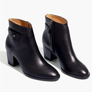 Madewell Black Leather Ankle Booties The Kelci